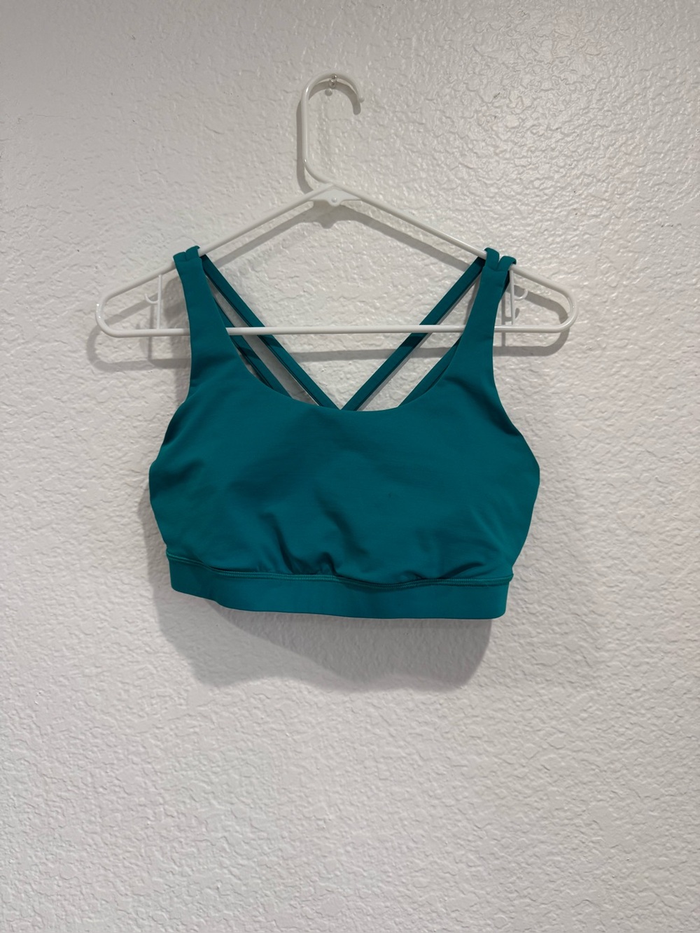 Lululemon size 10 Teal energy Sports Bra